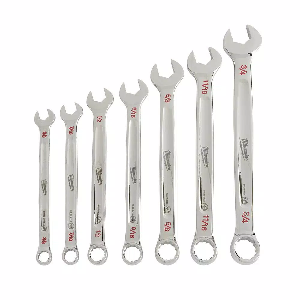 Promo 🛒 Milwaukee Combination SAE 🔧 Wrench Mechanics Tool Set (7-Piece) ✨