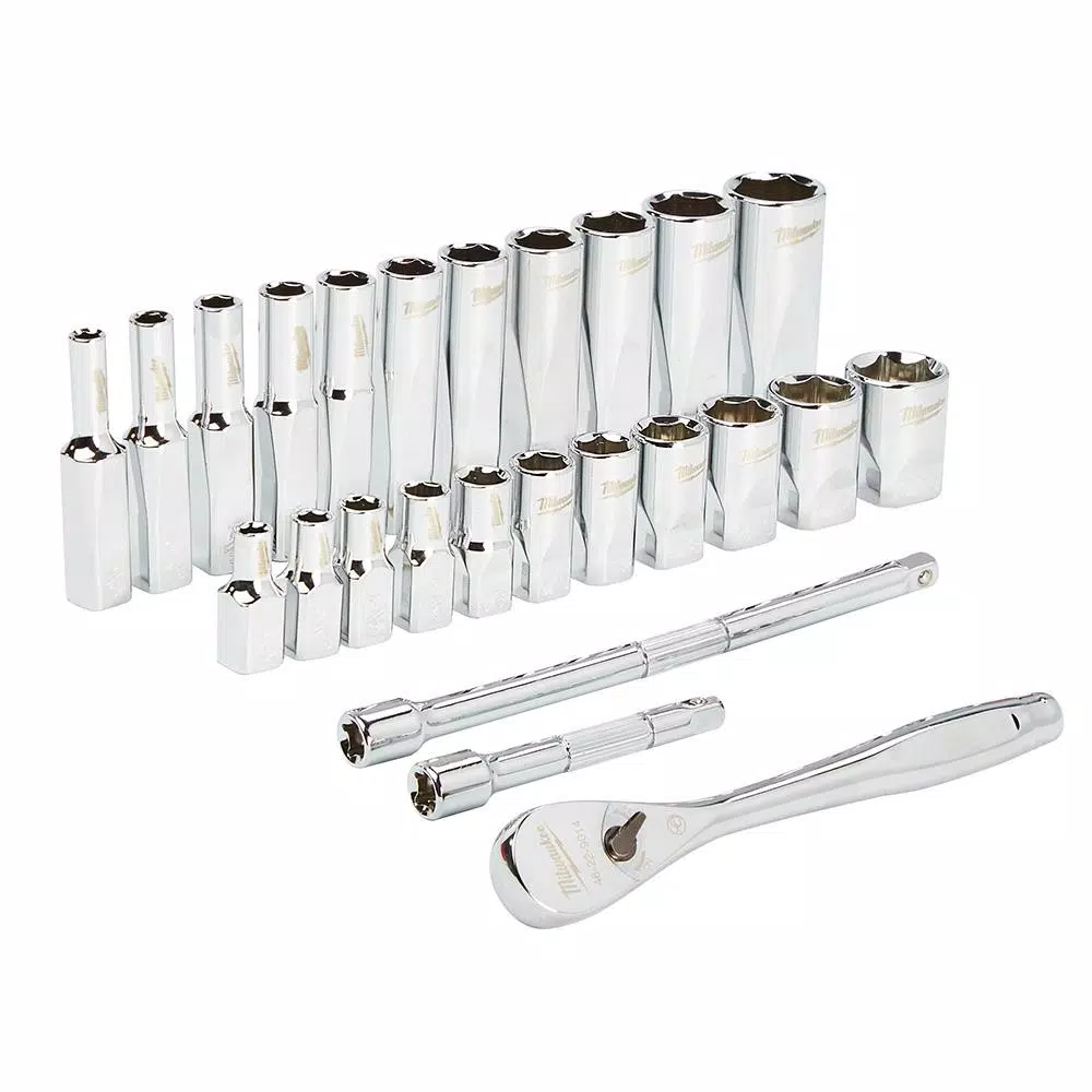 New โญ Milwaukee 1/4 In. Drive SAE Ratchet And Socket Mechanics Tool Set (26-Piece) ๐ 9 New โญ Milwaukee 1/4 In. Drive SAE Ratchet And Socket Mechanics Tool Set (26-Piece) ๐ - Image 7
