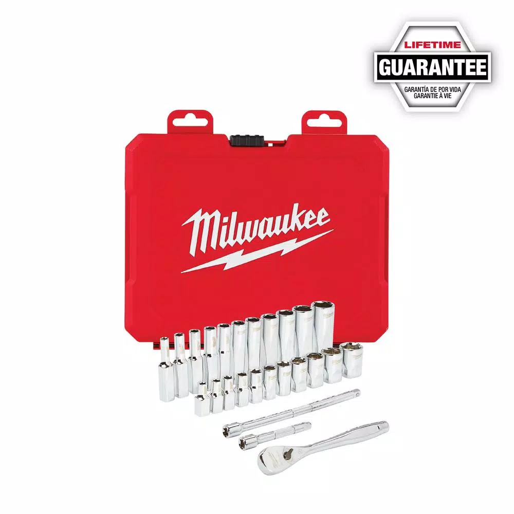 New โญ Milwaukee 1/4 In. Drive SAE Ratchet And Socket Mechanics Tool Set (26-Piece) ๐ 16 New โญ Milwaukee 1/4 In. Drive SAE Ratchet And Socket Mechanics Tool Set (26-Piece) ๐ - Image 14