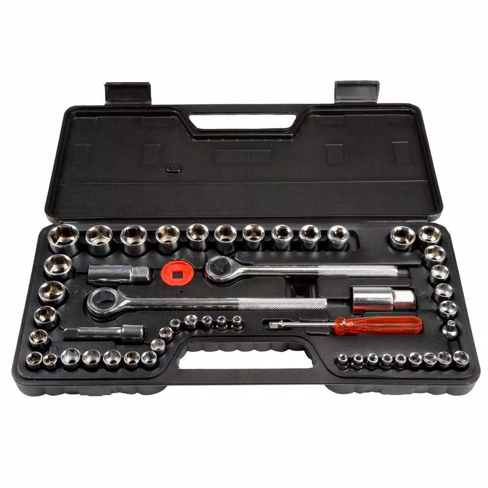 Best deal 🔔 Stalwart 1/4, 3/8 And 1/2 Drive Socket Set SAE And Metric (52-Piece) ✔️