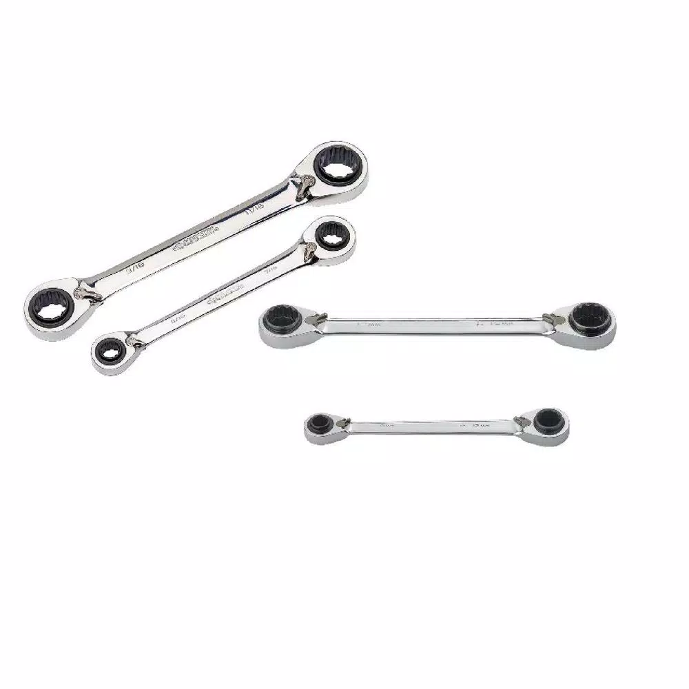 Best Sale π Husky SAE/MM Quad Drive Ratcheting π§ Wrench Set (4-Piece) β€οΈ