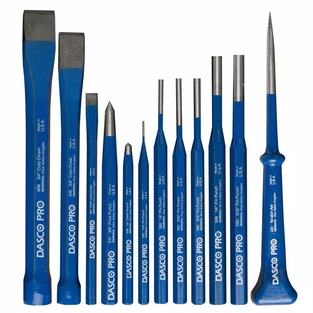 New π Dasco Pro Punch And Chisel Set (12-Piece) β