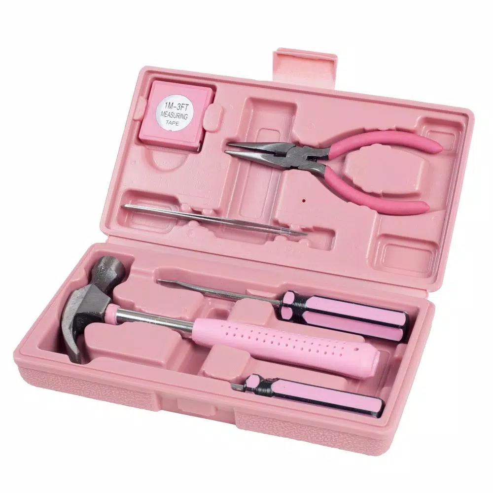 Best Pirce 🧨 Stalwart 9-Piece Pink Home Hand Tools, Tool Set 😉